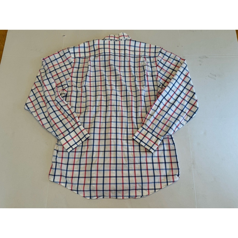 Southern Tide Shirt Mens Medium M Red White Blue Plaid Button Down Long Sleeve - Picture 3 of 4